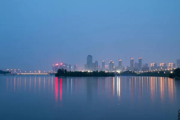 Kinesisk Stad Natt Scen — Stockfoto