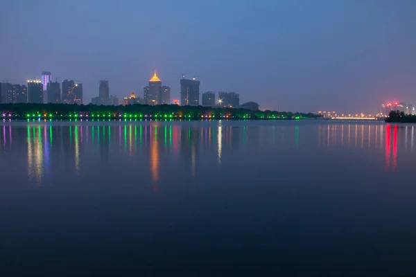 Cidade Chinesa Cena Noturna — Fotografia de Stock