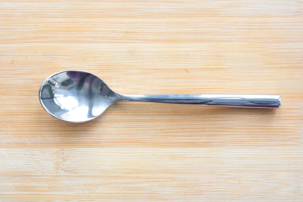 Stainless Steel Spoon Table — Stock Photo, Image