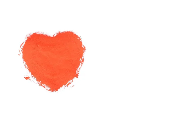 Pintura Óleo Coração Vermelho — Fotografia de Stock
