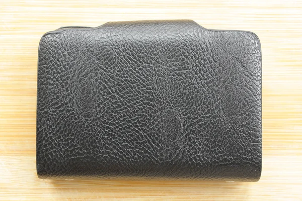 Cartera Cuero Negro — Foto de Stock