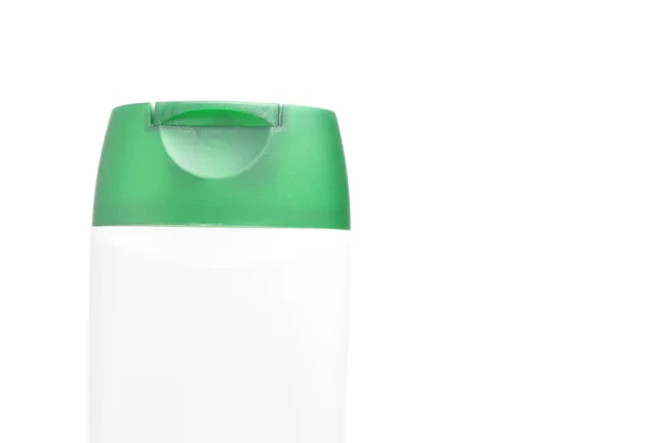 Пластиковая Бутылка Крупным Планом Туалетными Принадлежностями — стоковое фото