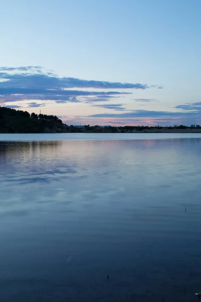 Lago Lado Noite — Fotografia de Stock