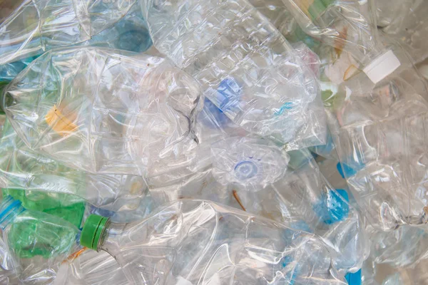 Empty Plastic Bottles Stacked Together — Stock Photo, Image