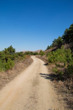 Dağlar arasındaki toprak yol
