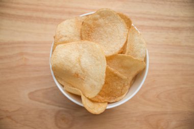 Patates cipsi yakın plan.