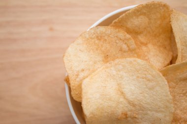 Patates cipsi yakın plan.