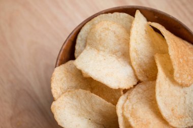 Patates cipsi yakın plan.