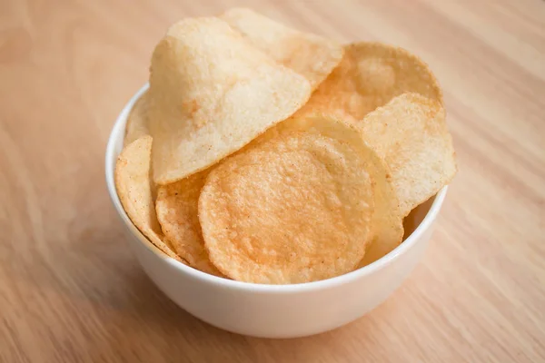 Kartoffelchips Aus Nächster Nähe — Stockfoto