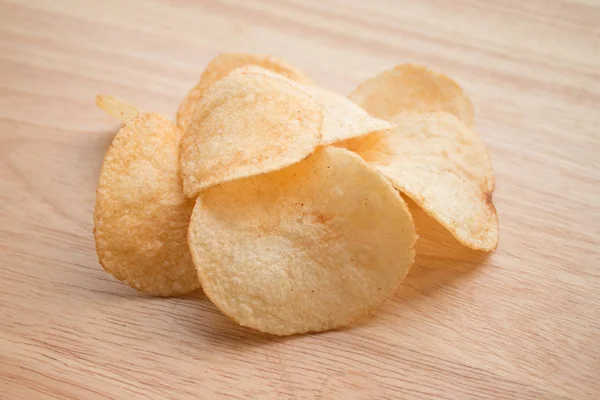 Kartoffelchips Aus Nächster Nähe — Stockfoto