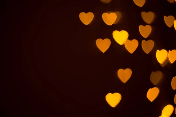 Defocused Heart Shaped Lights Background — Stock Photo, Image