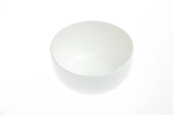 Empty White Bowl Close — Stock Photo, Image