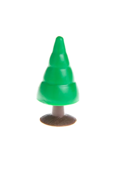 Plastic Toy Tree Isolated White — Stock Photo, Image