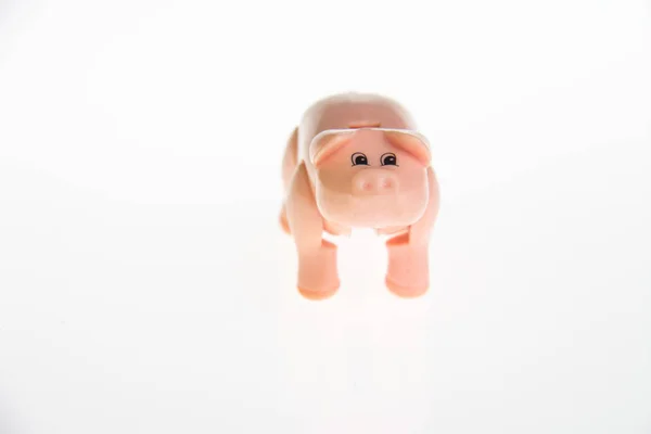 Plastic Toy Pig Close — Stock Photo, Image