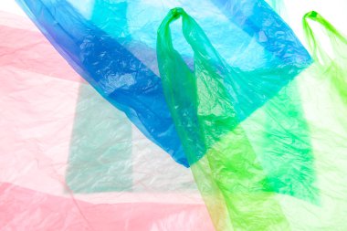 Renkli plastik torba arkaplanı