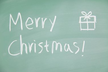 Karatahtaya yazılmış Noel