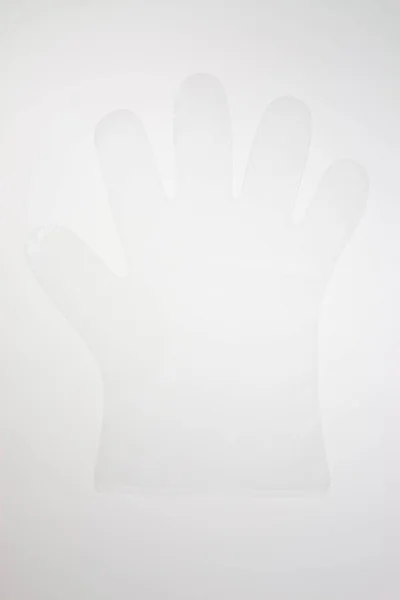 白色背景的可处置塑料手套 — 图库照片