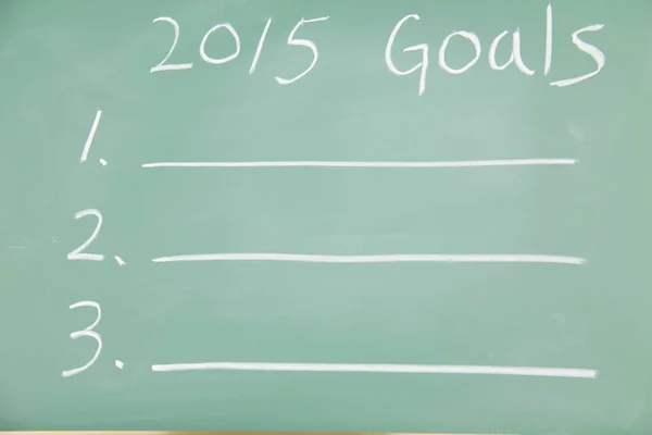 2015 Goals Written Blackboard — Stock Photo, Image
