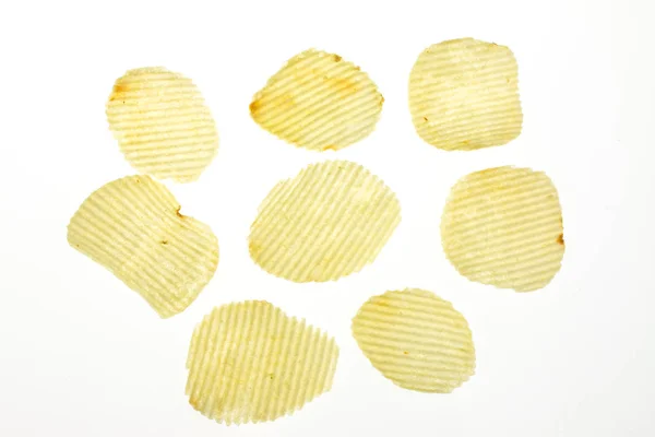 Potato Slices White Background — Stock Photo, Image