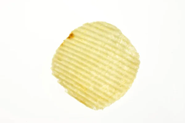 Potatisskivor Vit Bakgrund — Stockfoto