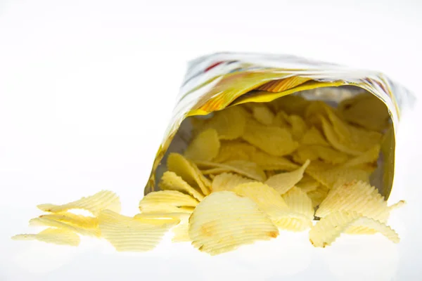 Kartoffelchips Der Tüte Stockbild