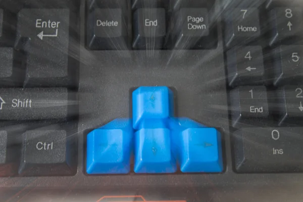 Computer Keyboard Zoom Shooting — Stock Photo, Image