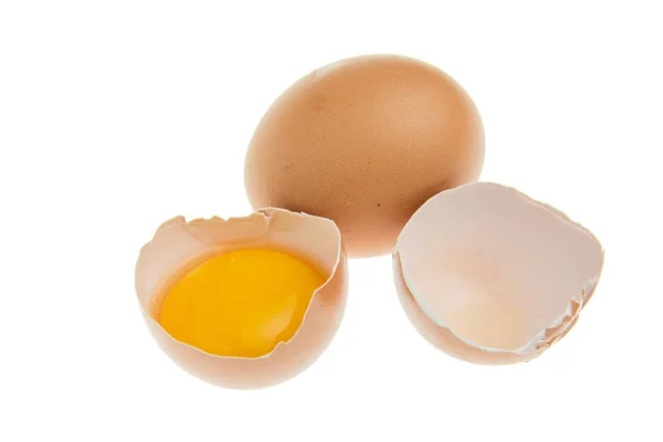 Ovos Sobre Fundo Branco — Fotografia de Stock