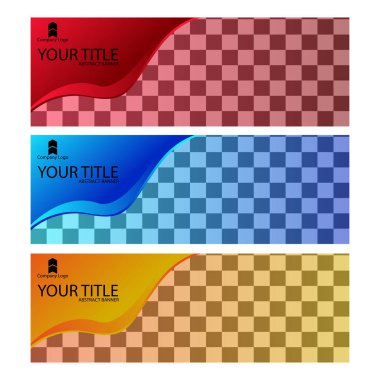 soyut zarif afiş mavi, kırmızı ve turuncu, tasarım şablonu