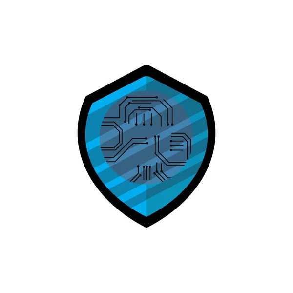 Кібербезпека Логотип Іконної Графіки Дизайн Векторна Ілюстрація — стоковий вектор