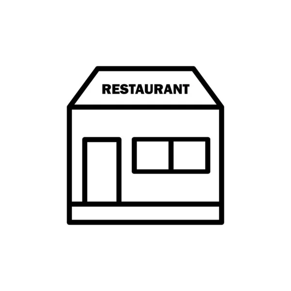 Icône Ligne Restaurant Modèle Vectoriel Conception — Image vectorielle