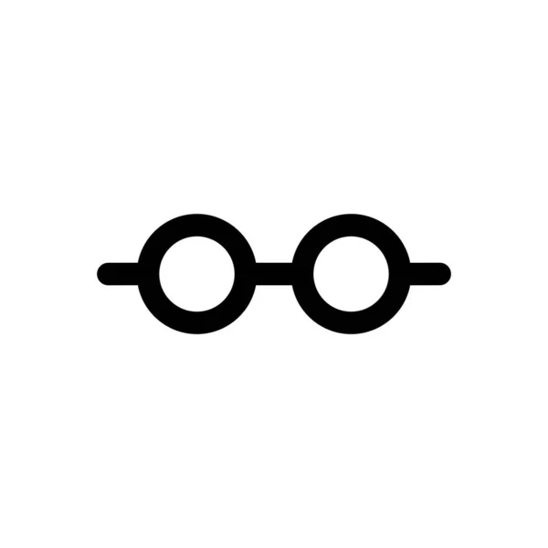 Ikona Obrysu Brýlí Izolovaná Bílém Pozadí Vektor Šablony Návrhu — Stockový vektor