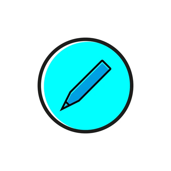 Sign Ikon Edit Icon Pencil Vector Simbol Ilustrasi Datar Vektor - Stok Vektor