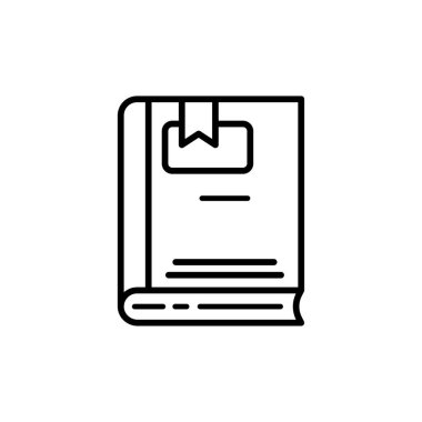 Kitap satırı simgesi, öğrenme sembolü. tasarım şablonu