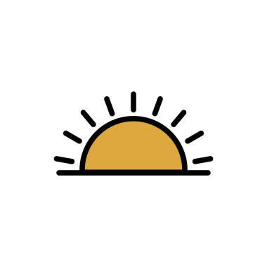 Gün batımı ve gündoğumu ikonu. tasarım şablonu