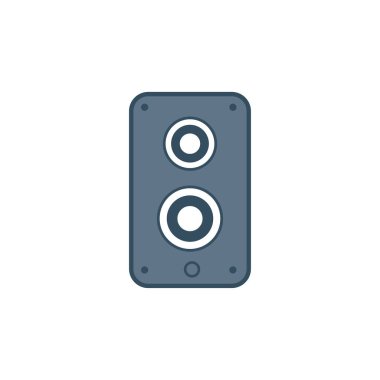 Müzik seti hoparlörü simgesi. Vektör ses sistemi hoparlörleri. Müzik ikonu. tasarım şablonu