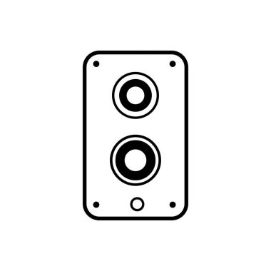 stereo hoparlör hattı simgesi. Vektör ses sistemi hoparlörleri. Müzik çizgisi simgesi. tasarım şablonu