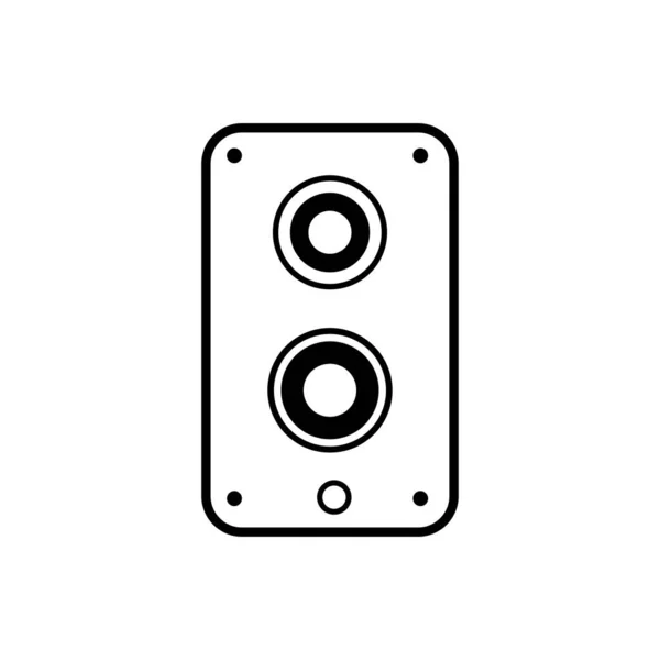 Stereo Lautsprecherzeilen Symbol Vektor Soundsystem Lautsprecher Notenzeilen Symbol Designvorlagenvektor — Stockvektor