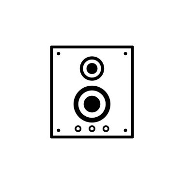 stereo hoparlör hattı simgesi. Vektör ses sistemi hoparlörleri. Müzik çizgisi simgesi. tasarım şablonu