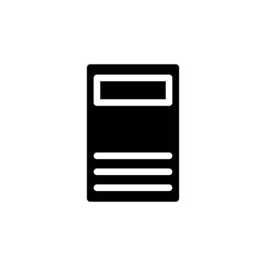 Bilgisayar durumu ikonu kişisel bilgisayar masaüstü kulesi. Teknoloji sunucusu. Şablon vektörü tasarla