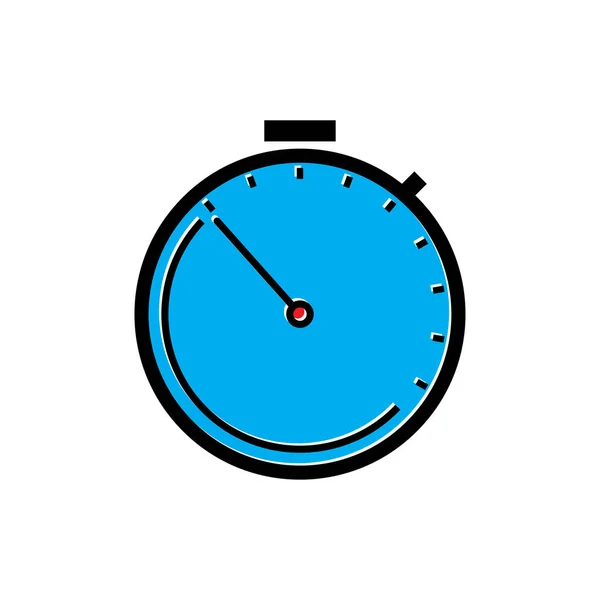 Годинник Плоский Значок Вектор Шаблону Дизайну — стоковий вектор
