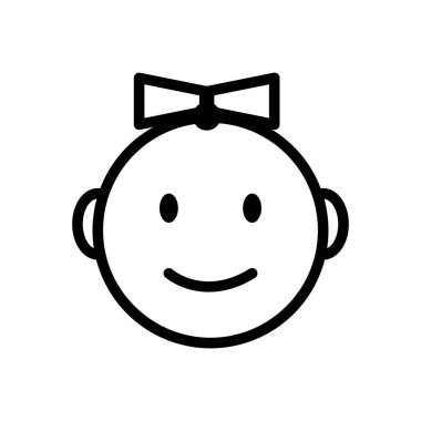 Bebek çizgisi simgesi. Şablon vektörü tasarla