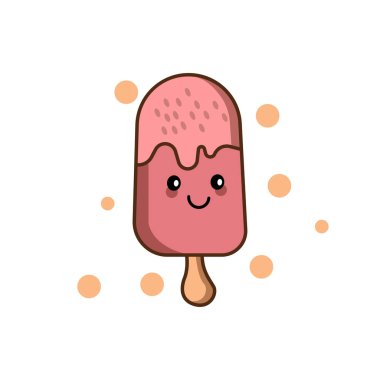 Çizgi film dondurması. Şablon vektörü tasarla