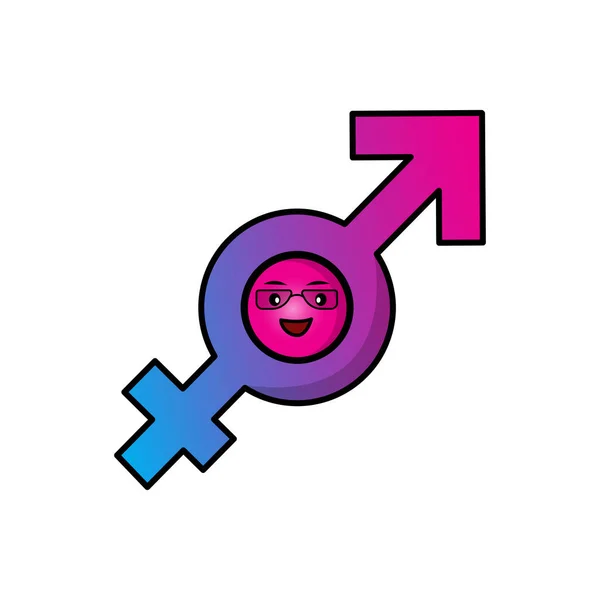 Cartoon Character Gender Illustration Design Template Vector — Stock Vector