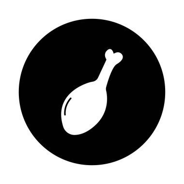 Kızarmış tavuk ikonu. Şablon vektörü tasarla