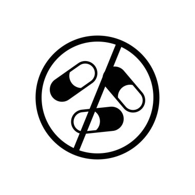 Uyuşturucu durdurma ikonu, aşırı doz kullanımı, uluslararası aşırı doz günü. Şablon vektörü tasarla