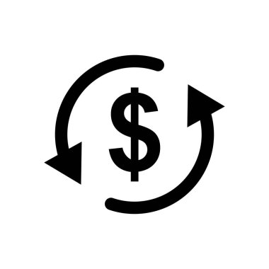 Dolar ikonu olan iş okuryazarlığı ikonu. Şablon vektörü tasarla