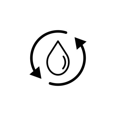 Su yönetimi çizgisi simgesi. Şablon vektörü tasarla