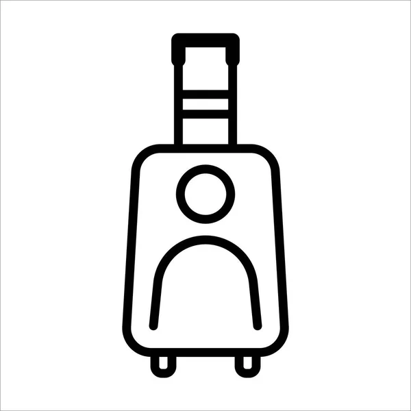 Icono Línea Bolsa Viaje Diseño Plantilla Vector — Archivo Imágenes Vectoriales