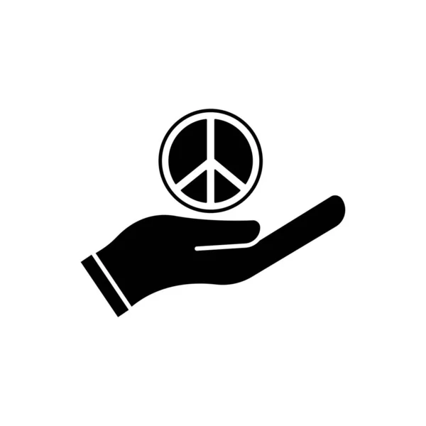 Peace Symbol Hand Peace Icon Design Template Vector — Stock Vector