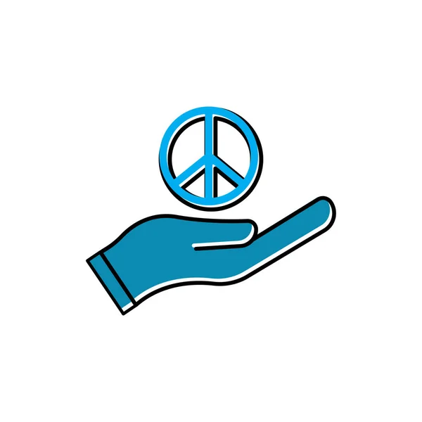 Символ Мирної Площини Рука Значок Миру Вектор Шаблону Дизайну — стоковий вектор
